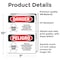 Signmission Pesticide Storage Area Personnel Only Danger Sign, Vinyl Decal, 7in W x 10in L, 2PK OS-2PACK-DS-D-710-VS-2036 - alternate 6